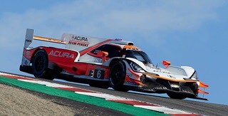 Acura Motorsports ARX-05 3/4 view racing at  Acura Motorsports ARX-05 3/4 view racing at