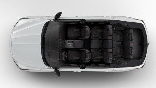 MDX seating top view of the 3 rows of seating MDX seating top view of the 3 rows of seating