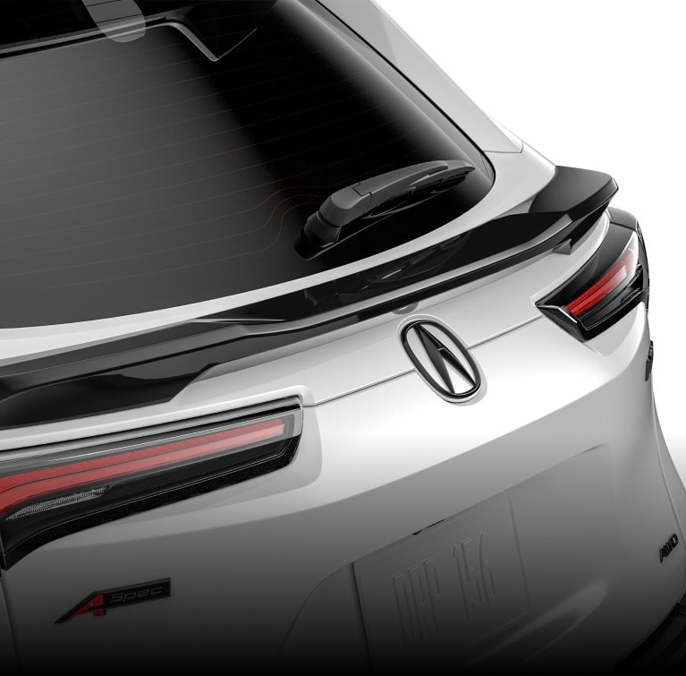 2026 Acura ADX A‑Spec featuring Tailgate Spoiler accessory. 2026 Acura ADX A‑Spec featuring Tailgate Spoiler accessory.