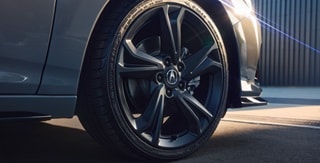 2026 Acura Integra with the 19-in Matte Black Accessory Wheels. 2026 Acura Integra with the 19-in Matte Black Accessory Wheels.