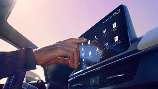 2026 Acura ADX close-up of the Google built-in touchscreen display inside the cabin (Premium Compact SUV). 2026 Acura ADX close-up of the Google built-in touchscreen display inside the cabin (Premium Compact SUV).