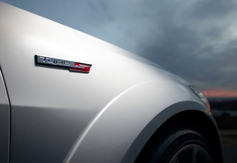 Acura Type S badge in Platinum White Pearl Acura Type S badge in Platinum White Pearl