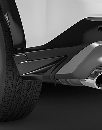 2026 Acura ADX shown in Platinum White Pearl featuring the Rear Underbody Spoilers accessory. 2026 Acura ADX shown in Platinum White Pearl featuring the Rear Underbody Spoilers accessory.