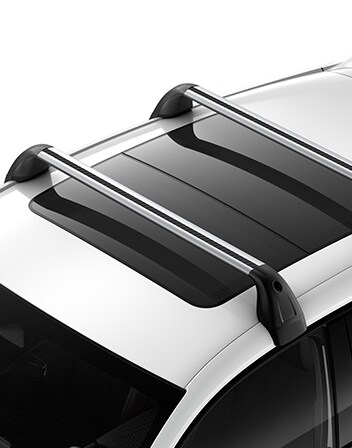 2026 Acura ADX shown in Platinum White Pearl featuring the Roof Rack accessory. 2026 Acura ADX shown in Platinum White Pearl featuring the Roof Rack accessory.