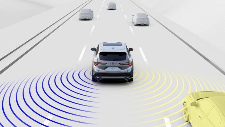 2026 Acura ADX featuring the Blind Spot Information System. 2026 Acura ADX featuring the Blind Spot Information System.